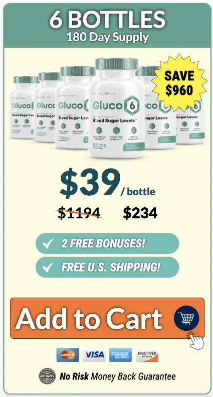 buy gluco6 6 bottles best value