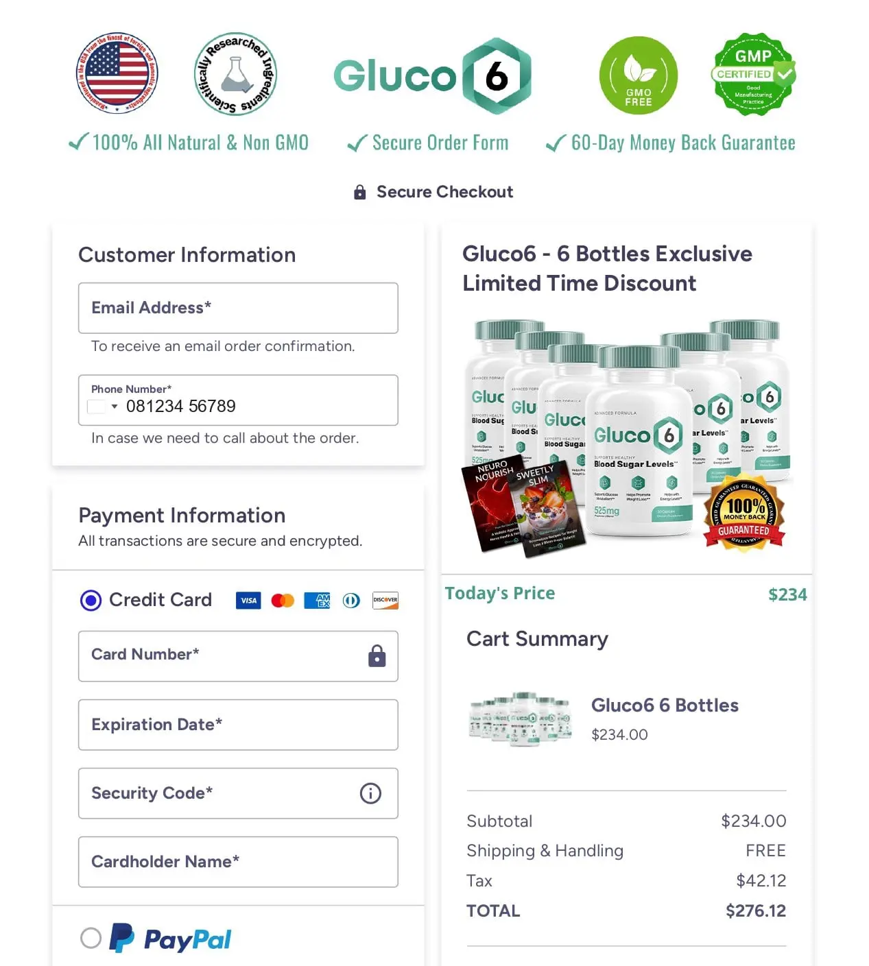 Gluco6 order form